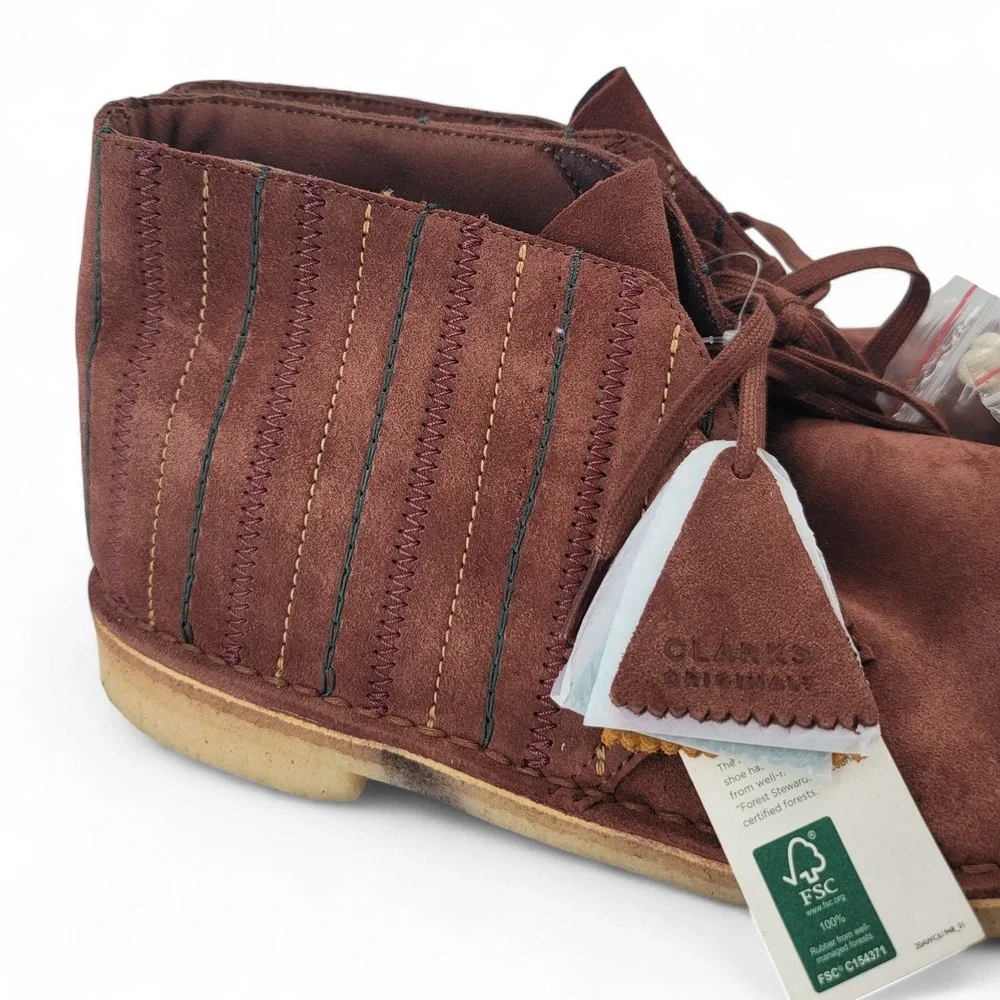 Clarks Mens 12 Desert Boot Suede Brown Chukka‎ Casual Classic Crepe Sole
